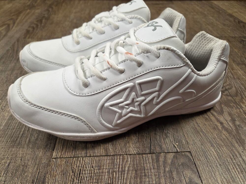 GK All-Star Cheer Snap Shoes White Lightweight Cheerleading Sneaker Size 9.5